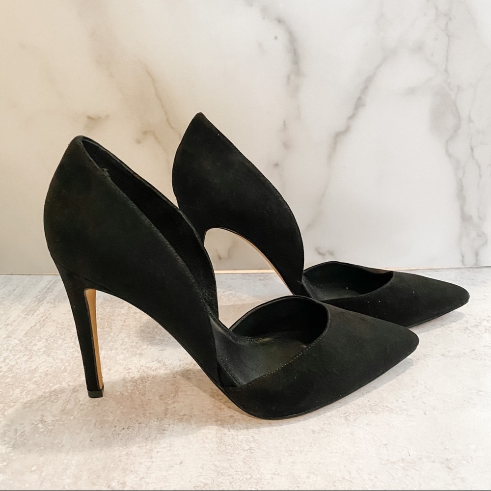 EXPRESS - NWOT Black two piece dorsay pumps heels
